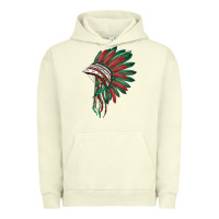 Pigment Pistachio american flag indian headdress Urban Hoodie - BarkalooDesign