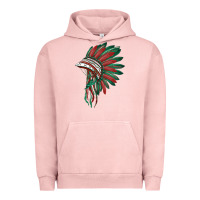 Pigment Salmon american flag indian headdress Urban Hoodie - BarkalooDesign