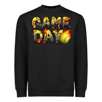 Black game day softball leopard Heavyweight Sweatshirt - Zillion Design Studio