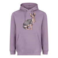 Lavender Sphynx Cat Heavyweight Hoodie - LillyAllenDesigns