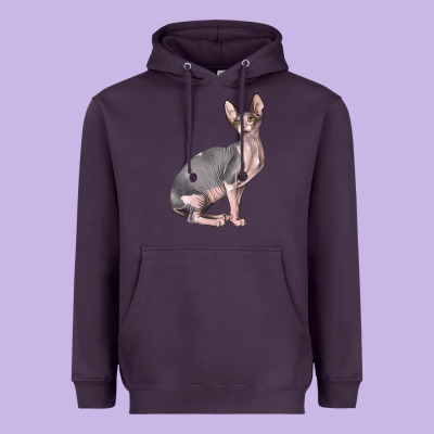 Sphynx Cat Heavyweight Hoodie Designed By Lillyallendesigns