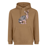 Toasted Coconut Sphynx Cat Heavyweight Hoodie - LillyAllenDesigns