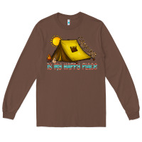 Chestnut camping is my happy place Long Sleeve Tee - CowhideDigitalArt