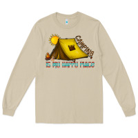 Camping Is My Happy Place Long Sleeve Tee | Teevron