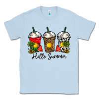 Dusty Blue hello summer Classic Tee - CowhideDigitalArt