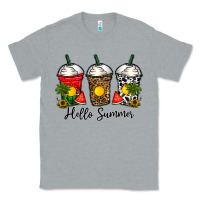 Heather Grey hello summer Classic Tee - CowhideDigitalArt