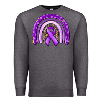 Charcoal Heather awerenes ribbon  rainbow Premium Sweatshirt - MaliasSmallBusiness