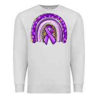Dove Grey awerenes ribbon  rainbow Premium Sweatshirt - MaliasSmallBusiness