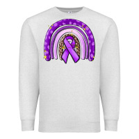 Oatmeal Heather awerenes ribbon  rainbow Premium Sweatshirt - MaliasSmallBusiness