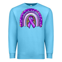 Ocean Blue awerenes ribbon  rainbow Premium Sweatshirt - MaliasSmallBusiness