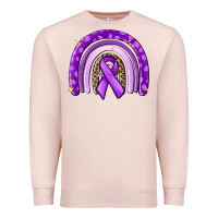Pale Pink awerenes ribbon  rainbow Premium Sweatshirt - MaliasSmallBusiness