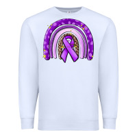White awerenes ribbon  rainbow Premium Sweatshirt - MaliasSmallBusiness