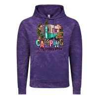 Cloud Purple camping is my happy place Vintage Hoodie - RanaPortraitStore