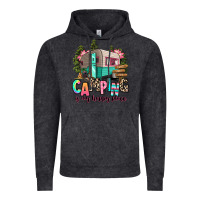 Vintage Black camping is my happy place Vintage Hoodie - RanaPortraitStore
