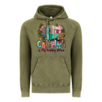 Vintage Olive camping is my happy place Vintage Hoodie - RanaPortraitStore