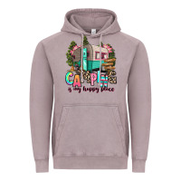 Vintage Zinc camping is my happy place Vintage Hoodie - RanaPortraitStore