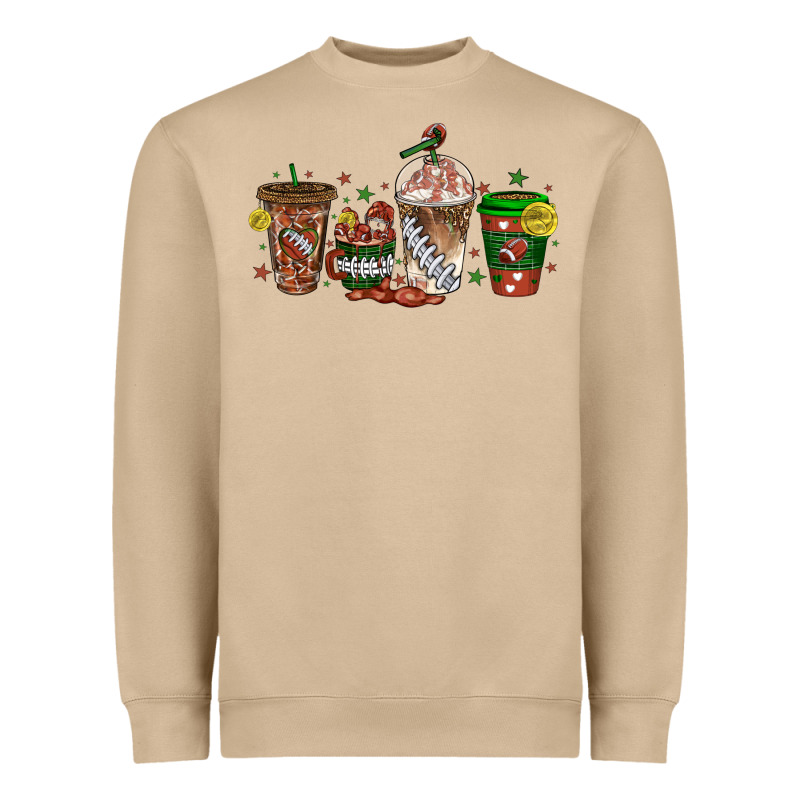 American Football Coffee Cups Heavyweight Sweatshirt by texasbilliewilder | Teevron
