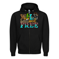 Black wild and free with cactus Zipper Hoodie - AdoDesignShop