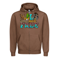 Chestnut wild and free with cactus Zipper Hoodie - AdoDesignShop