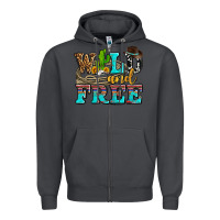 Smoke wild and free with cactus Zipper Hoodie - AdoDesignShop