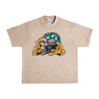 French Oak skull with sunflowers Urban Heavy Tee - RanaPortraitStore