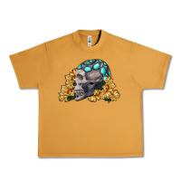 Peanut Butter skull with sunflowers Urban Heavy Tee - RanaPortraitStore