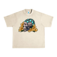 Sandshell skull with sunflowers Urban Heavy Tee - RanaPortraitStore