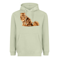 Matcha Persian Cat Heavyweight Hoodie - LillyAllenDesigns
