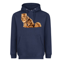 Navy Persian Cat Heavyweight Hoodie - LillyAllenDesigns