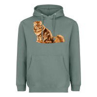Sage Persian Cat Heavyweight Hoodie - LillyAllenDesigns