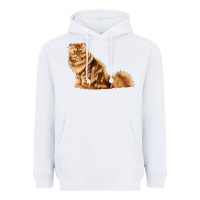 White Persian Cat Heavyweight Hoodie - LillyAllenDesigns
