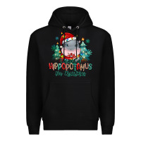 Black i want a hippopotamus for christmas Premium Hoodie - MaliasSmallBusiness