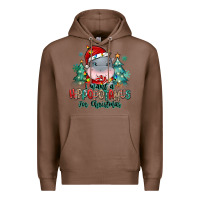 Chestnut i want a hippopotamus for christmas Premium Hoodie - MaliasSmallBusiness