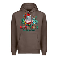 Coffee i want a hippopotamus for christmas Premium Hoodie - MaliasSmallBusiness