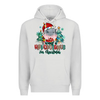 Dove Grey i want a hippopotamus for christmas Premium Hoodie - MaliasSmallBusiness