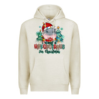 Oatmeal Heather i want a hippopotamus for christmas Premium Hoodie - MaliasSmallBusiness