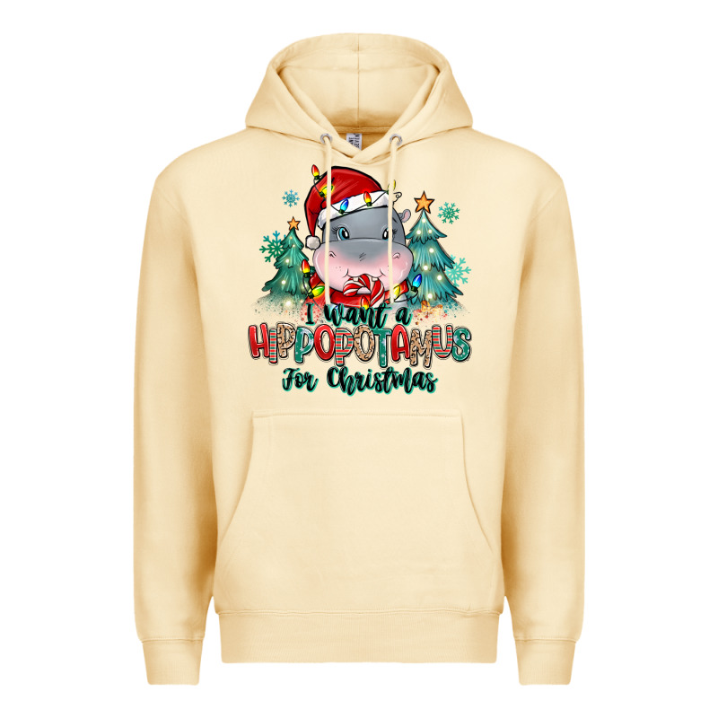 I Want A Hippopotamus For Christmas Premium Hoodie by MaliasSmallBusiness | Teevron