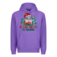 Purple i want a hippopotamus for christmas Premium Hoodie - MaliasSmallBusiness