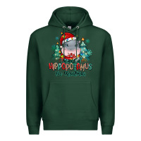 Sports Green i want a hippopotamus for christmas Premium Hoodie - MaliasSmallBusiness