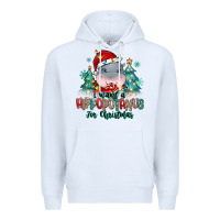 White i want a hippopotamus for christmas Premium Hoodie - MaliasSmallBusiness
