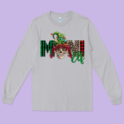 Girl Mini Elf Skull Long Sleeve Tee Designed By Fadigitalartstudio