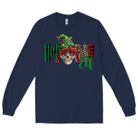 Navy girl mini elf skull Long Sleeve Tee - FaDigitalArtStudio
