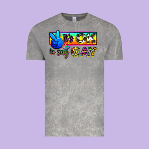 It's Ok To Say Gay Vintage Tee Designed By Zillion Design Studio