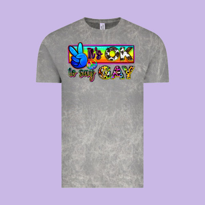 It's Ok To Say Gay Vintage Tee Designed By Zillion Design Studio