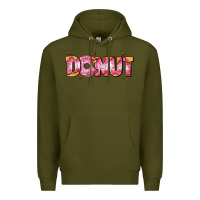 Army Green donut with donut and hearts Premium Hoodie - AdoDesignShop