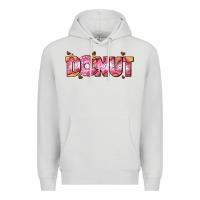 Dove Grey donut with donut and hearts Premium Hoodie - AdoDesignShop