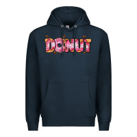 Navy donut with donut and hearts Premium Hoodie - AdoDesignShop
