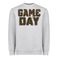 Heather Grey game day leopard Heavyweight Sweatshirt - Zillion Design Studio