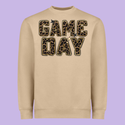 Game Day Leopard Heavyweight Sweatshirt Designed By Zillion Design Studio