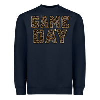 Navy game day leopard Heavyweight Sweatshirt - Zillion Design Studio